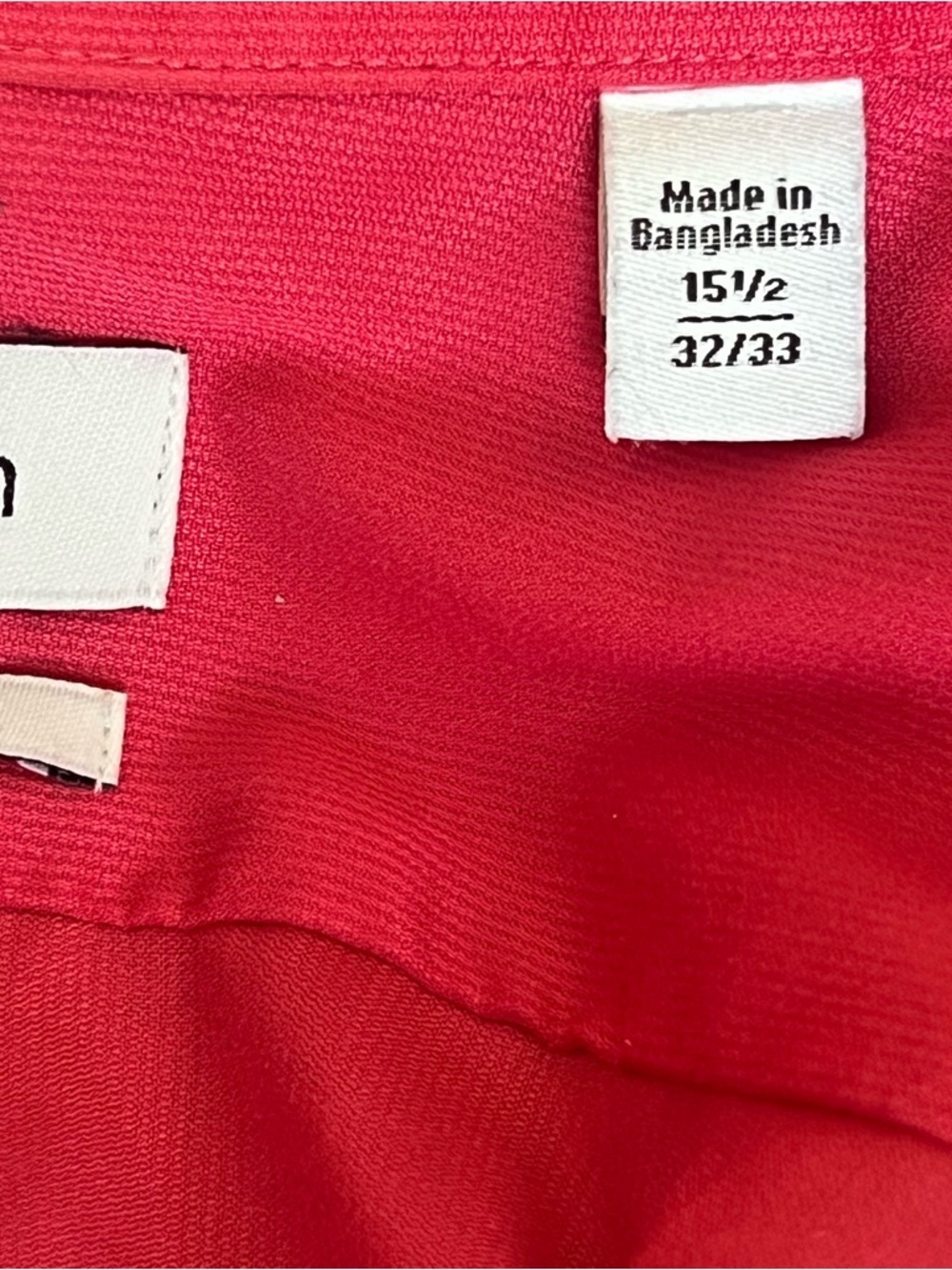Calvin Klein Men Slim Fit Button-Up Shirt Bright Pink Non-iron Size 15.5 (32/33) - Picture 5 of 14